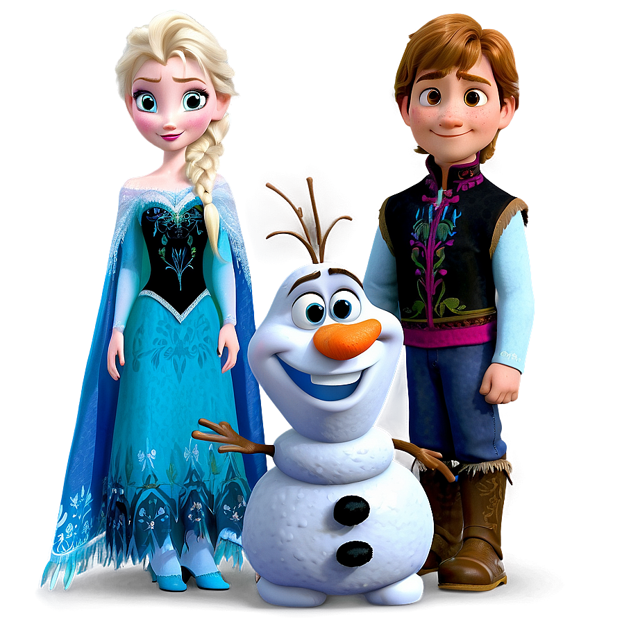 Frozen Character Group Shot Png 06272024 PNG image