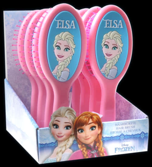 Frozen Elsa Hairbrushes Packaging PNG image