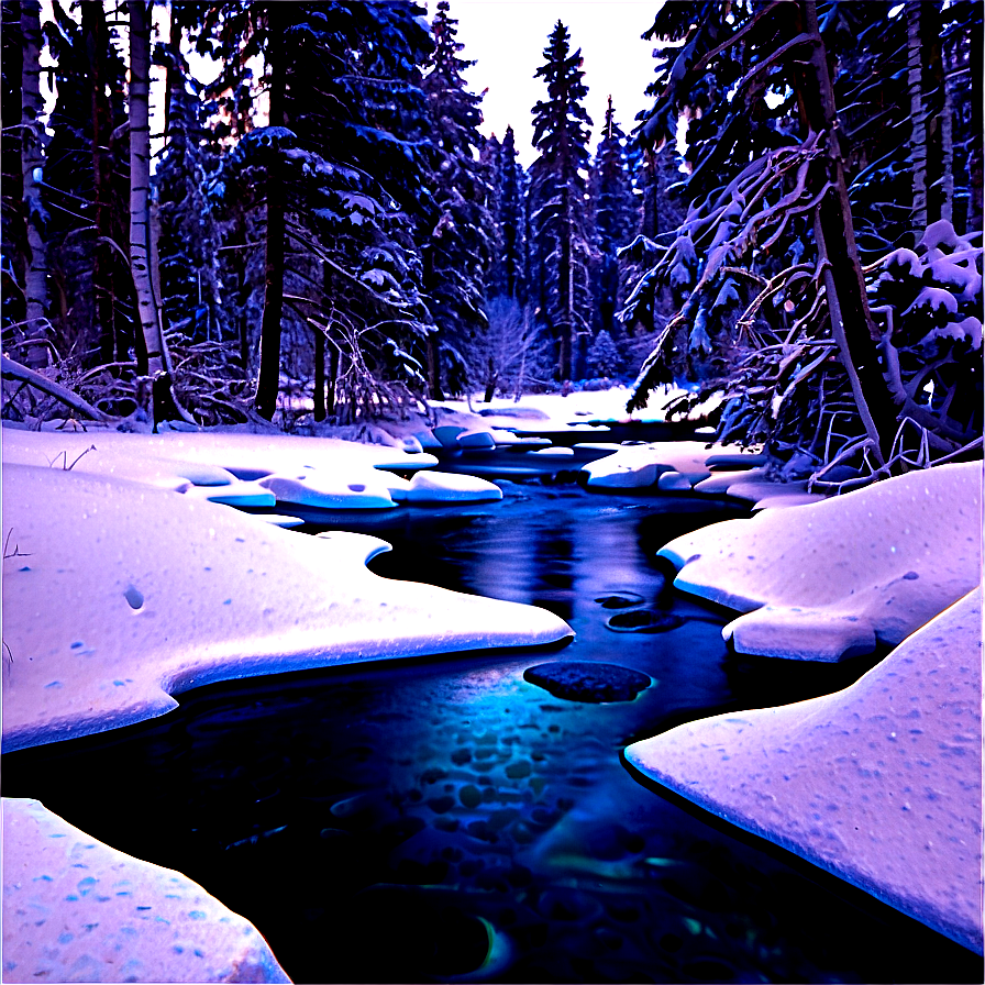 Frozen Forest River Png 81 PNG image