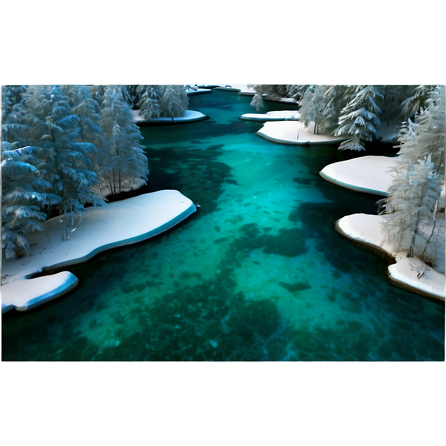 Frozen Forest River Png Yww31 PNG image