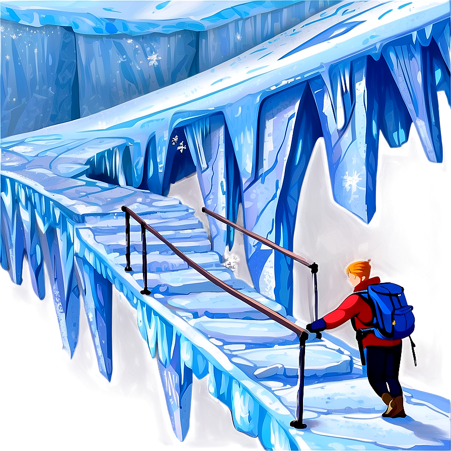 Frozen Glacier Walkway Png 39 PNG image