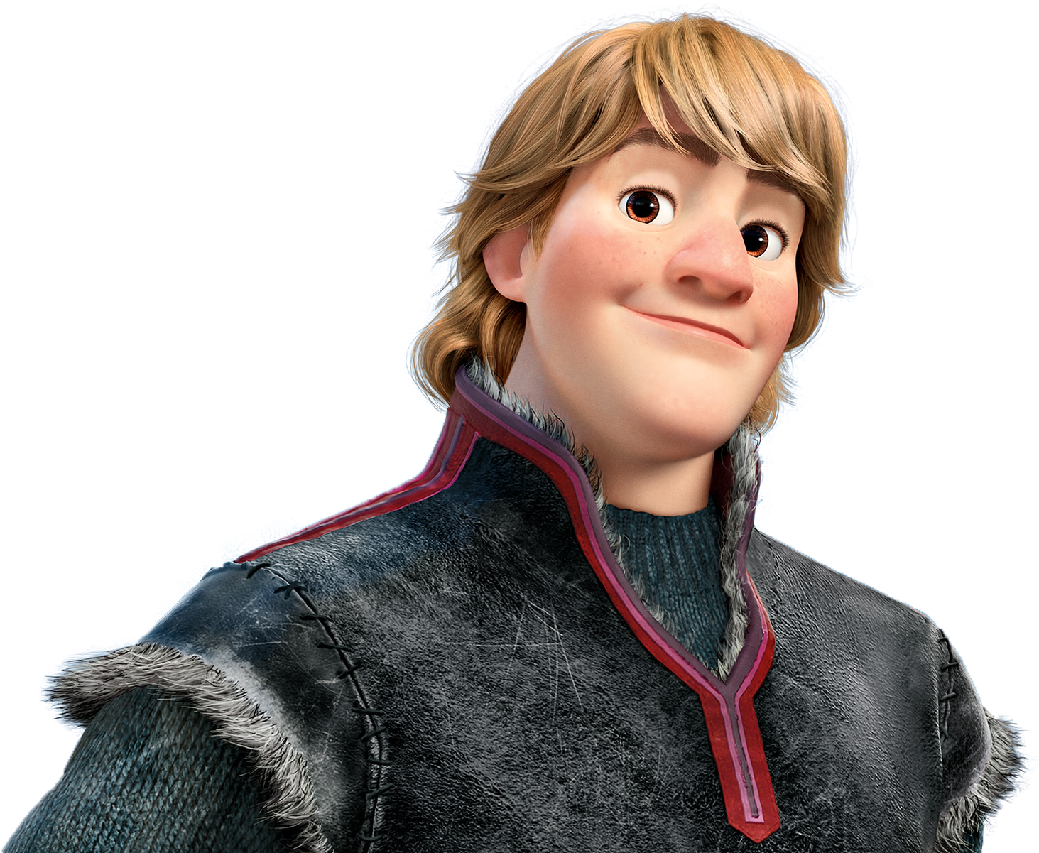 Frozen Kristoff Smiling Portrait PNG image