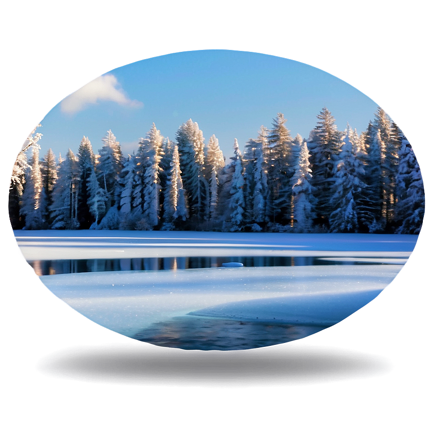 Frozen Lake Scenery Png 3 PNG image