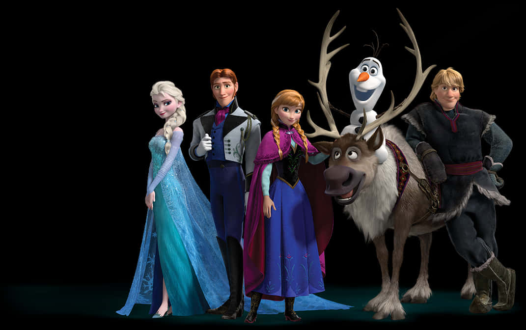 Frozen Main Characters Pose PNG image