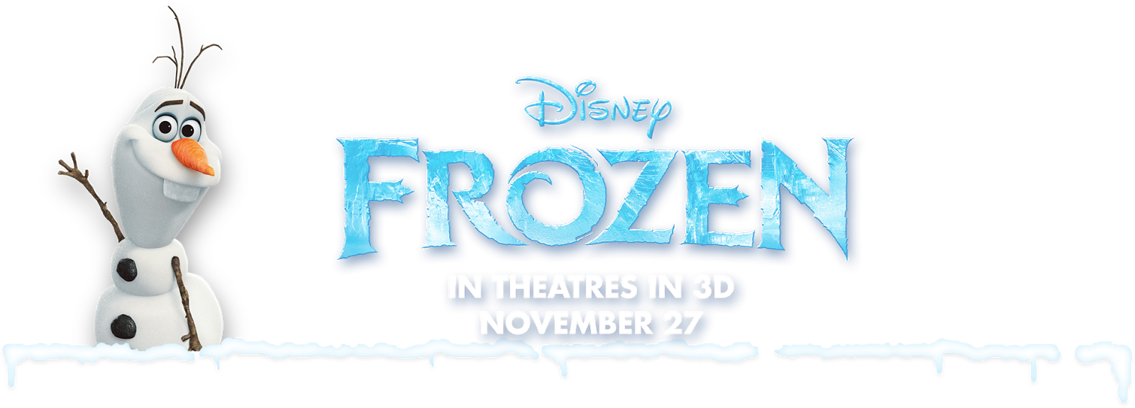 Frozen Movie Logowith Olaf PNG image