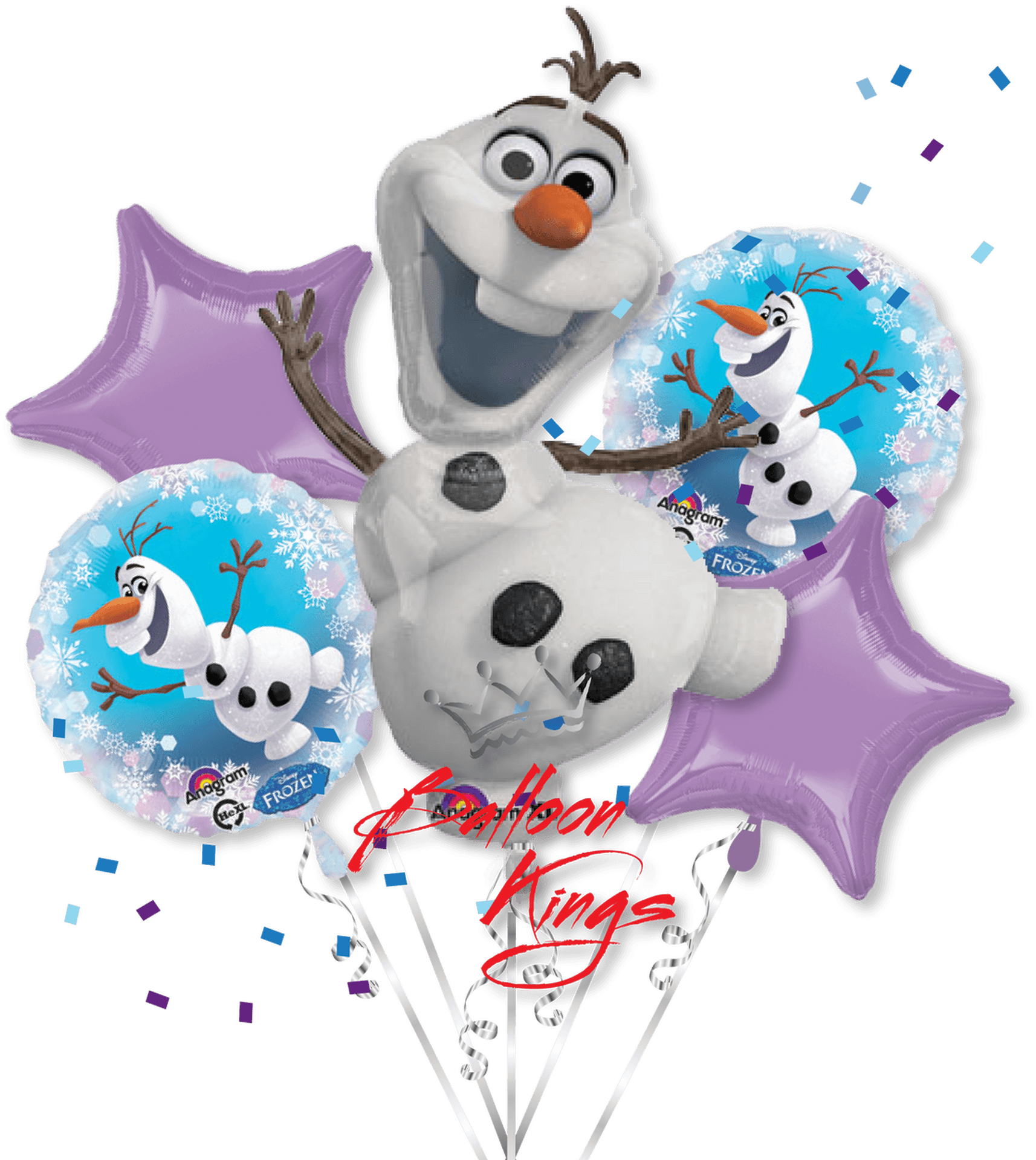 Frozen Olaf Balloon Bouquet PNG image