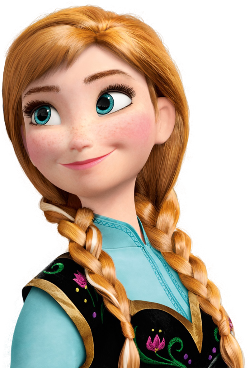 Frozen Princess With Braided Hair PNG image