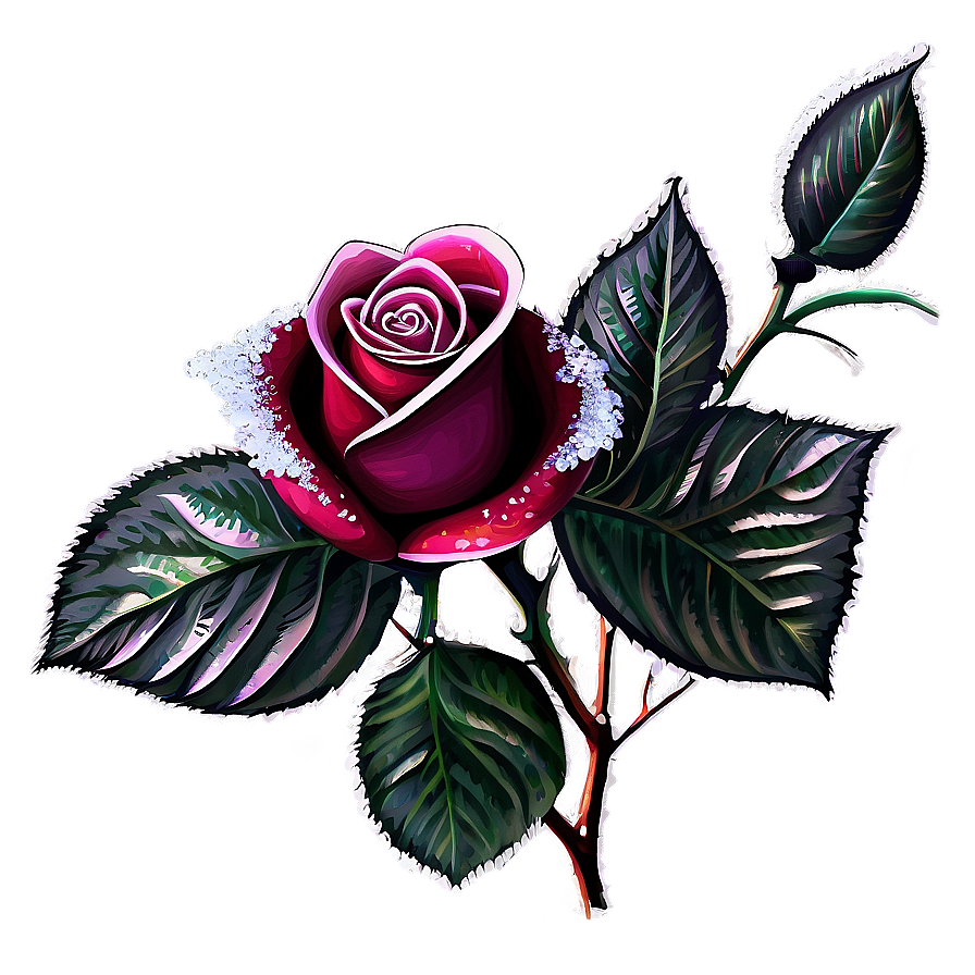 Frozen Roses Winter Png 05042024 PNG image