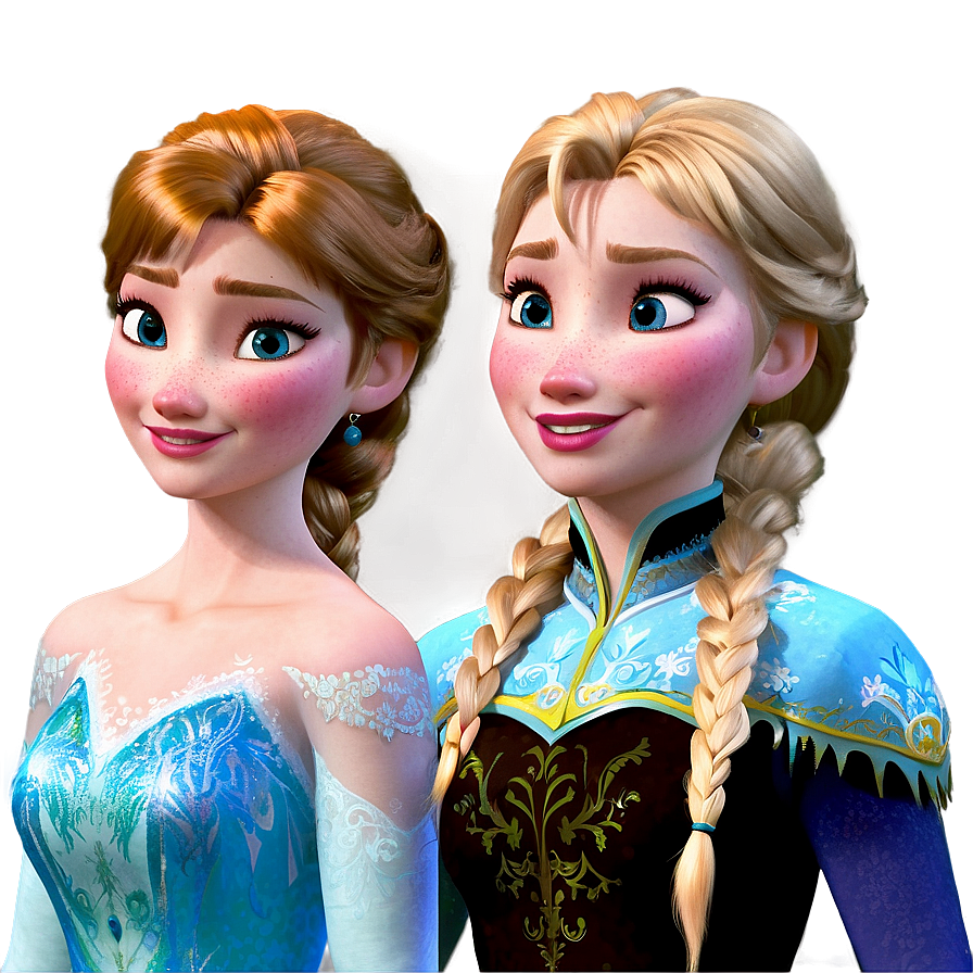 Frozen Sisters' Bond Png 05032024 PNG image