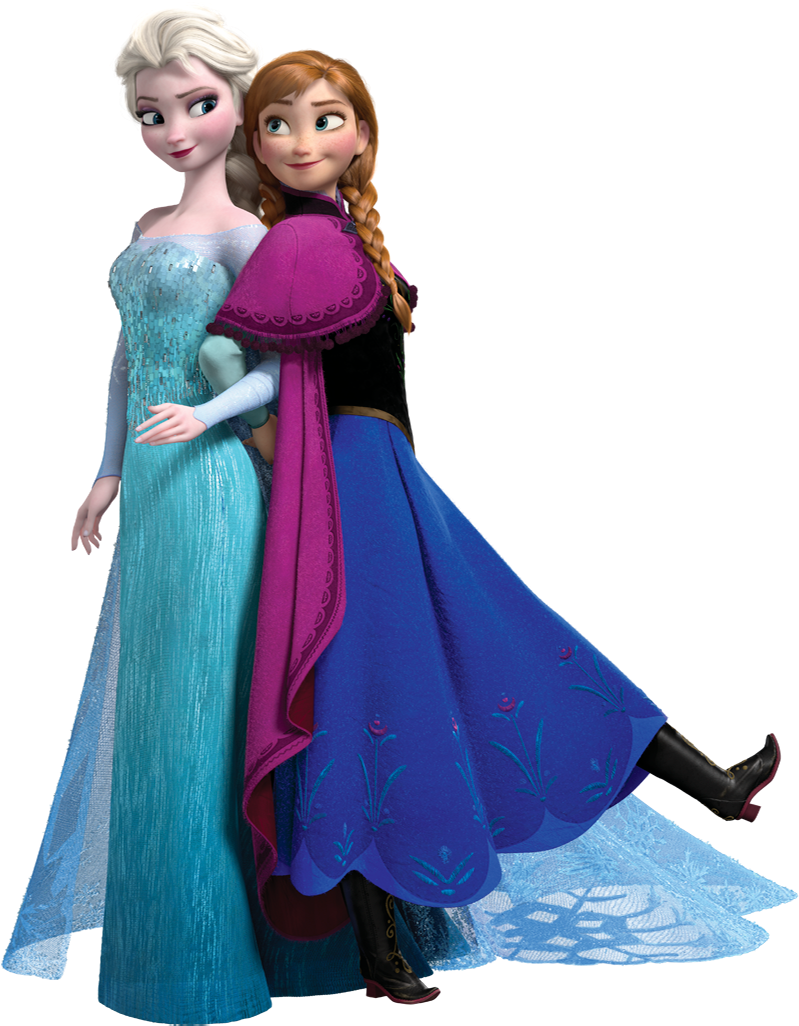 Frozen Sisters Elsaand Anna PNG image