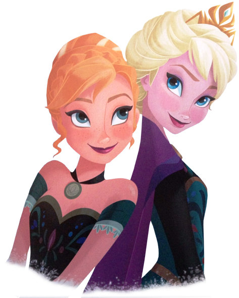 Frozen Sisters Elsaand Anna PNG image