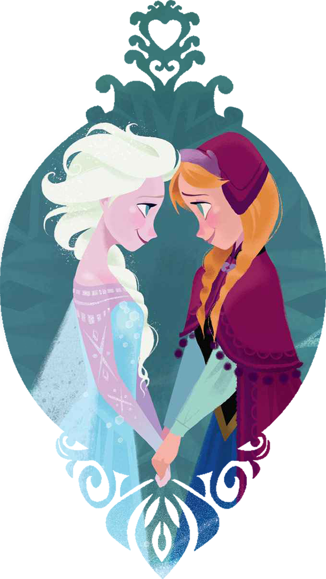 Frozen Sisters Elsaand Anna PNG image