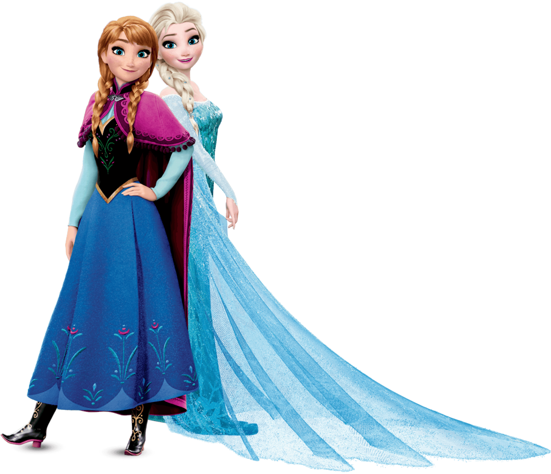 Frozen Sisters Elsaand Anna PNG image