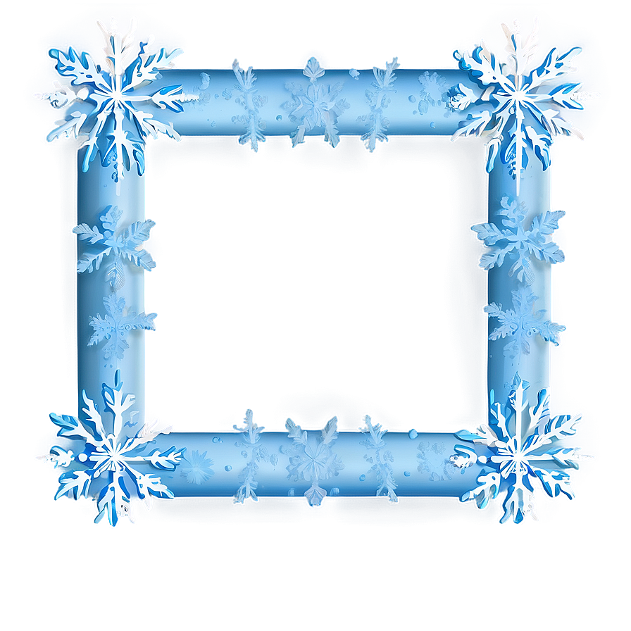 Frozen Snow Border Png 06282024 PNG image