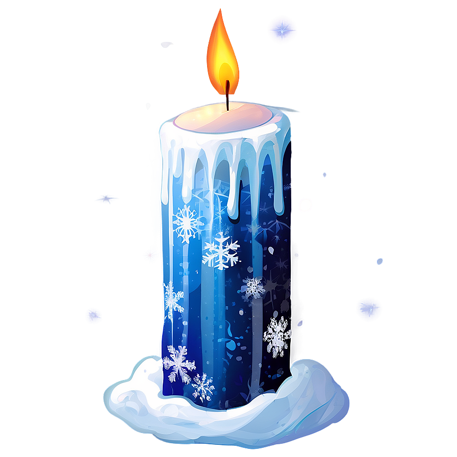 Frozen Snow Christmas Candles Png Apo PNG image