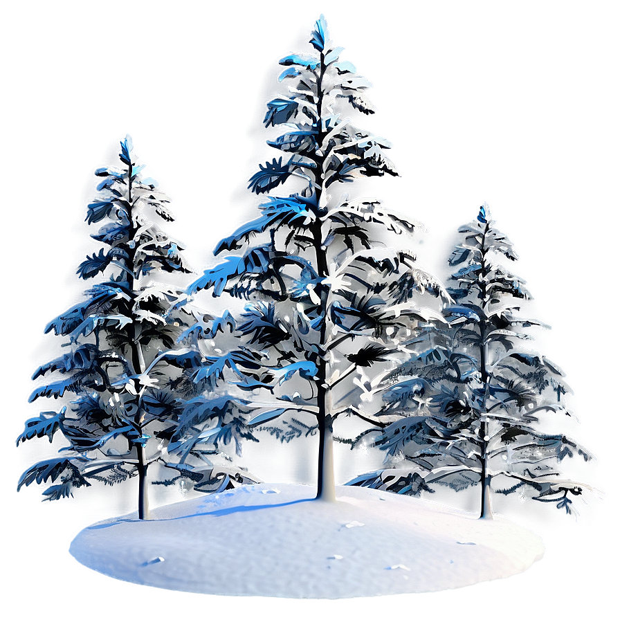 Frozen Snow Trees Png 28 PNG image