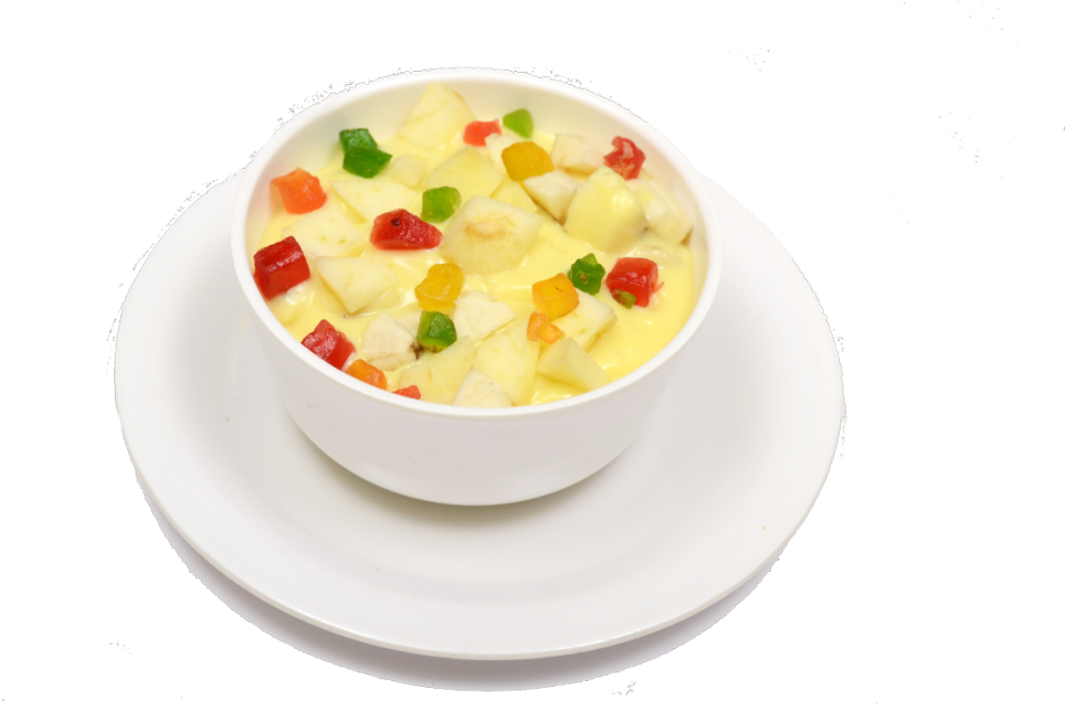 Fruit Custard Dessert Bowl PNG image