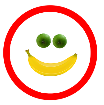 Fruit Smile Emoji Art PNG image