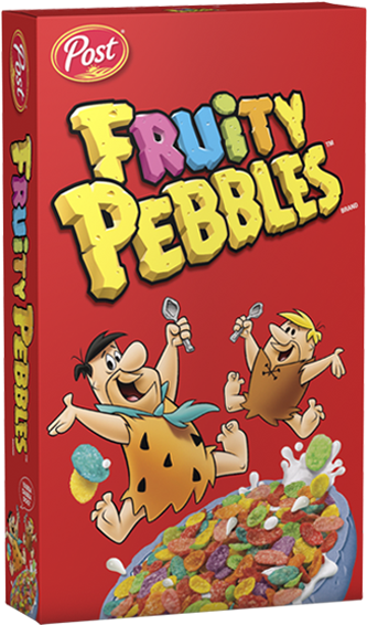 Fruity Pebbles Cereal Box PNG image