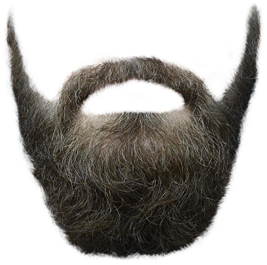 Full Beardwith Styled Moustache PNG image