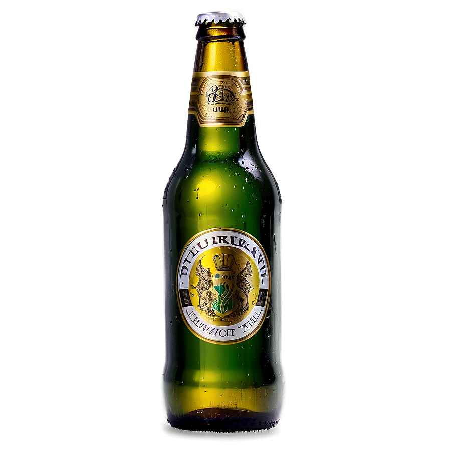 Full Beer Bottle Artwork Png 05242024 PNG image