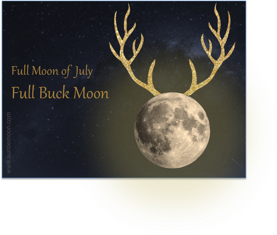 Full Buck Moon July PNG image