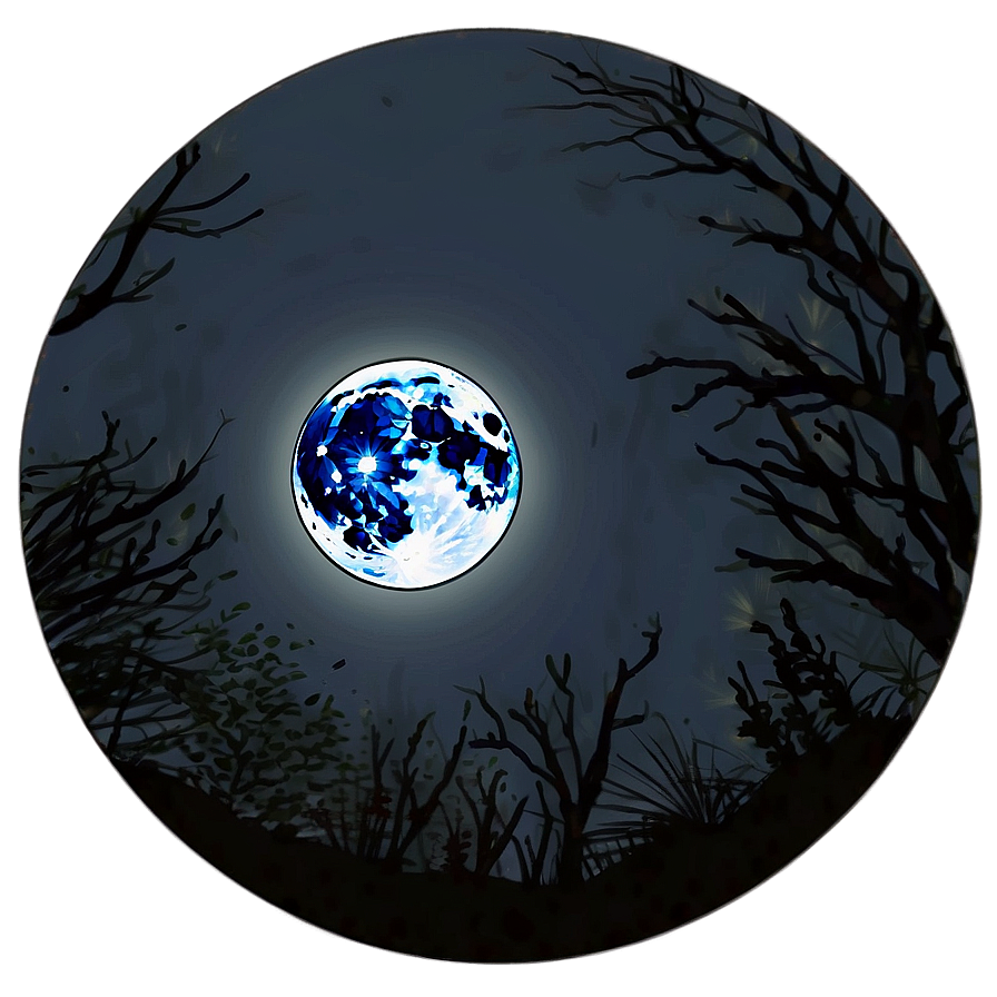 Full Moon Mystical Night Png 12 PNG image
