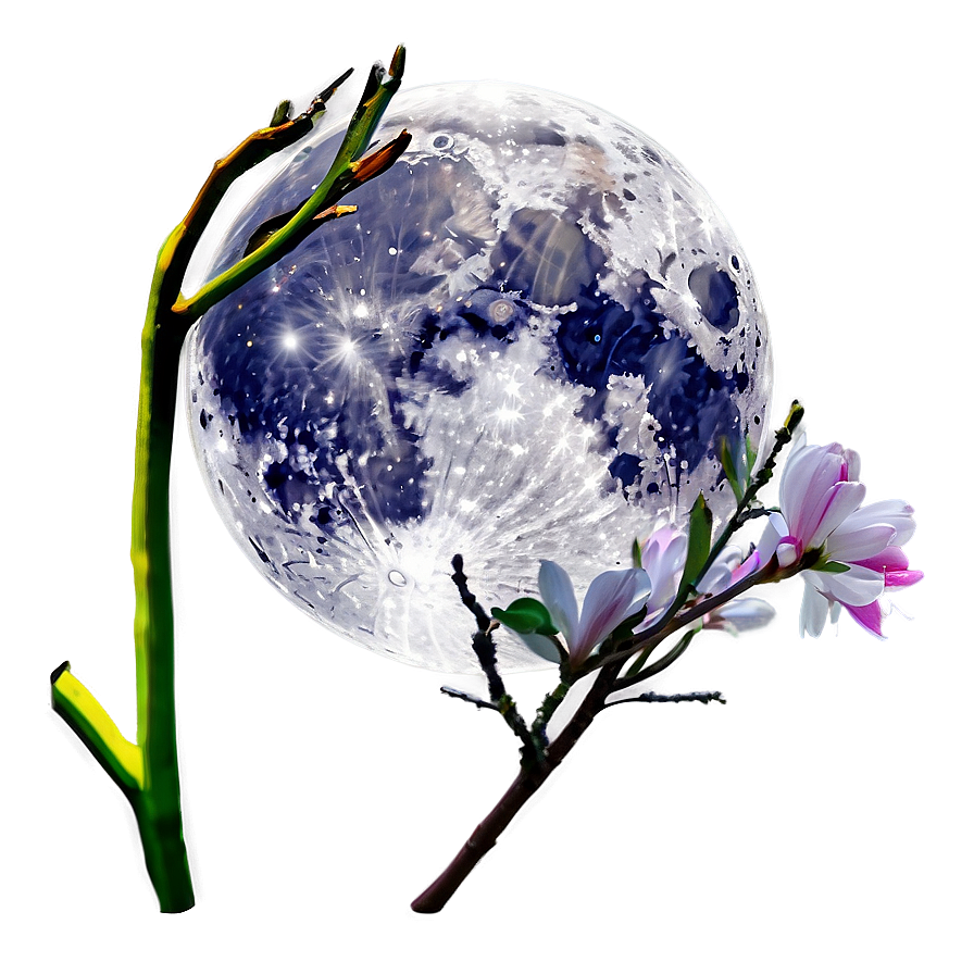 Full Moon Spring Bloom Png 05242024 PNG image