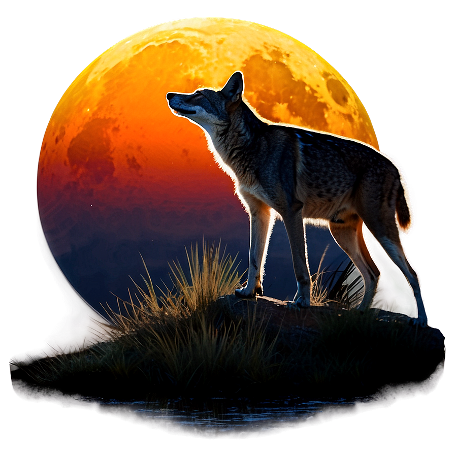 Full Moon Wildlife Scene Png 30 PNG image