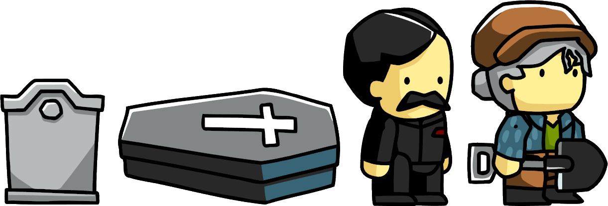 Funeral Scene Cartoon Characters PNG image