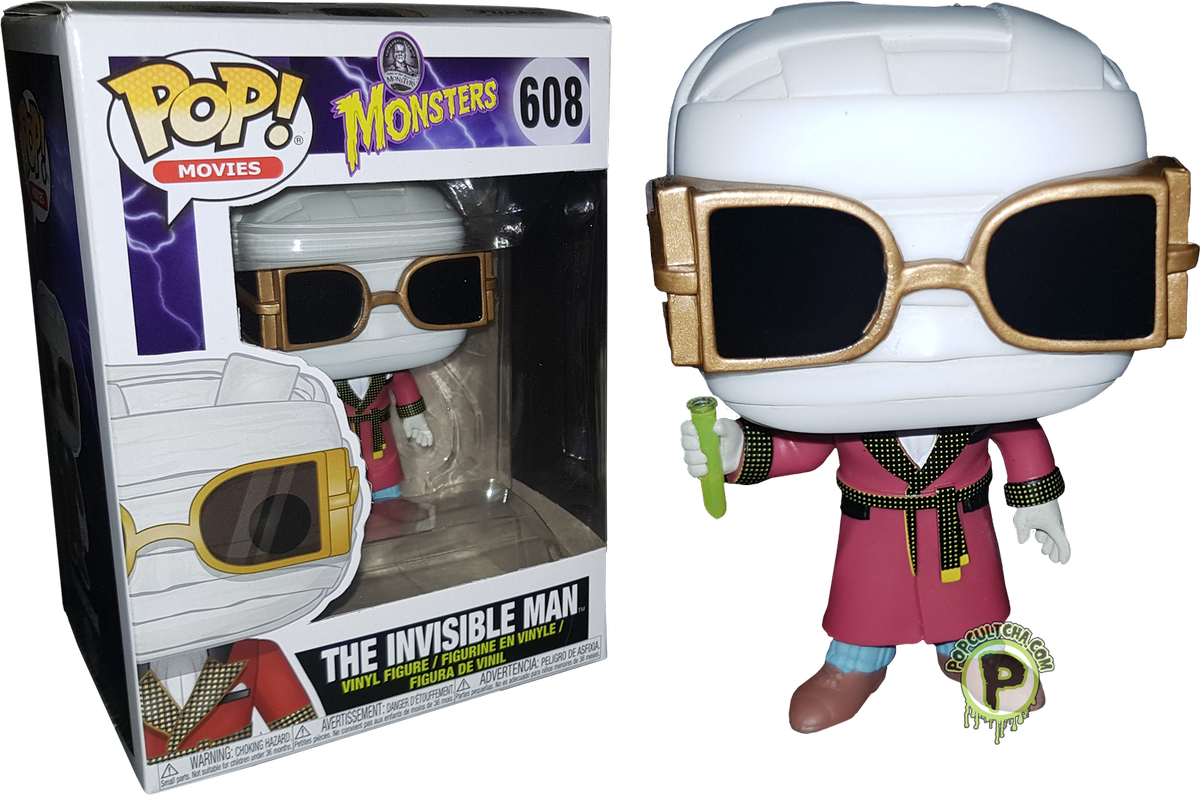 Funko Pop Invisible Man Figure PNG image