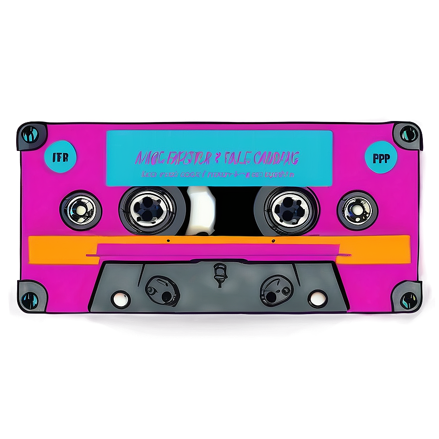 Funky Cassette Tape Png 05252024 PNG image