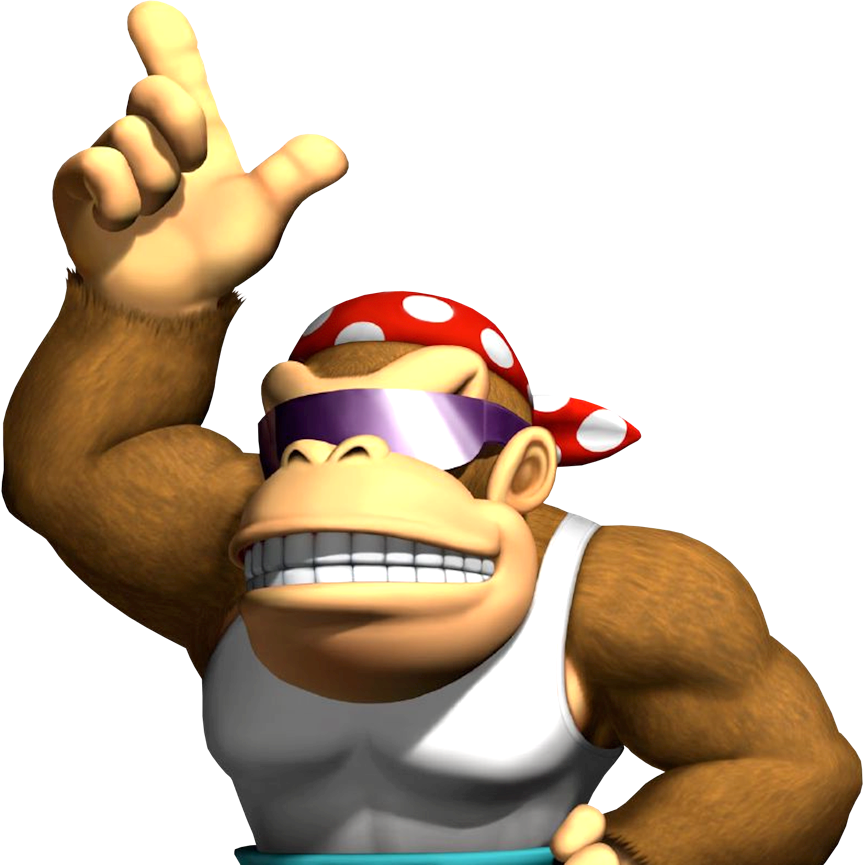 Funky Kong Pointing Gesture PNG image