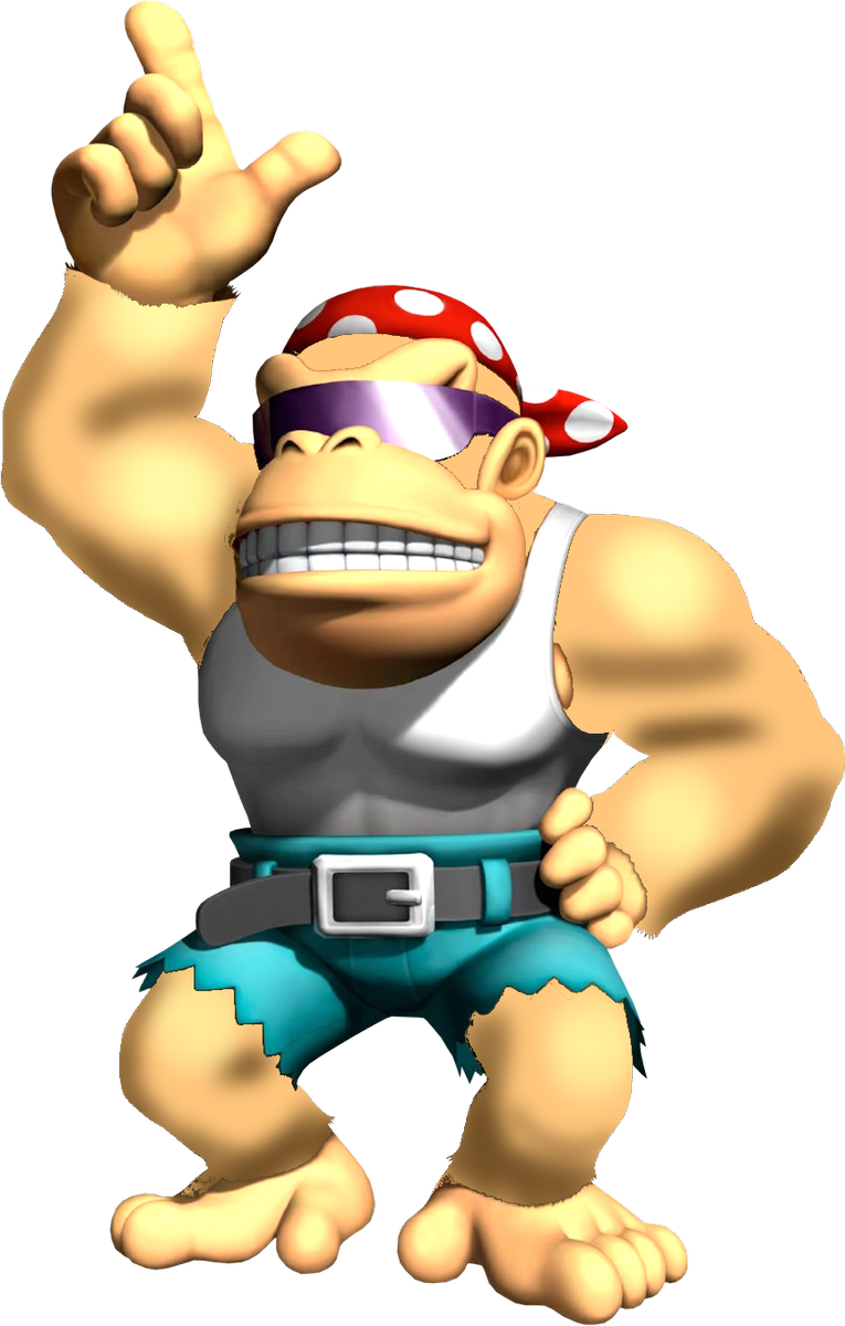 Funky Kong Pointing Up PNG image