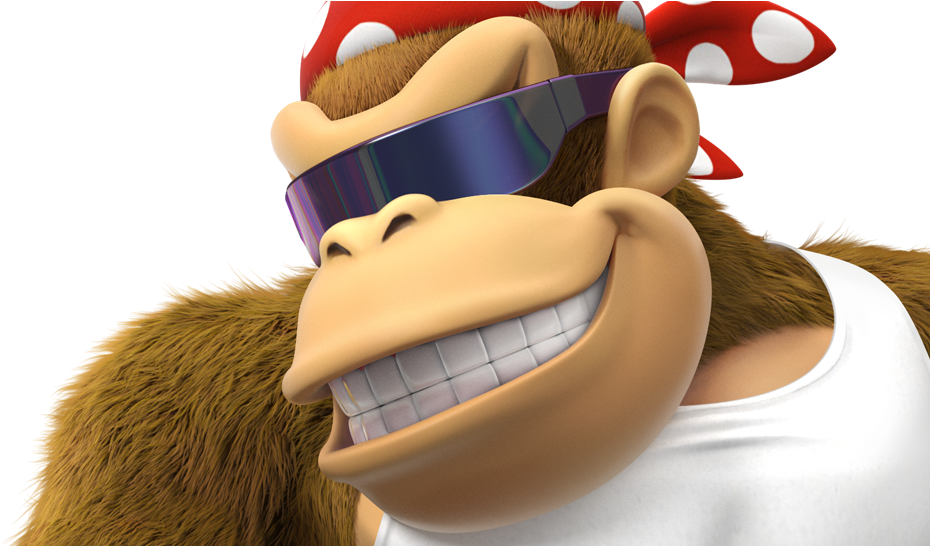 Funky Kong Smiling Close Up PNG image