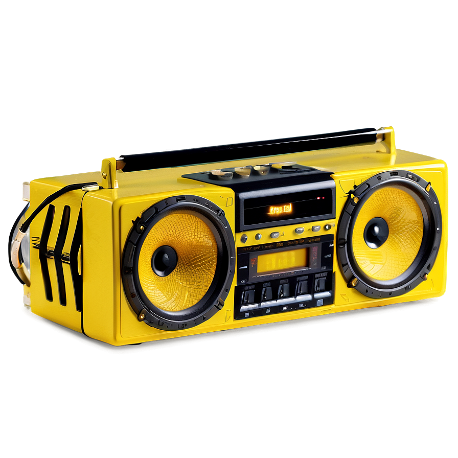 Funky Yellow Boombox Png 54 PNG image