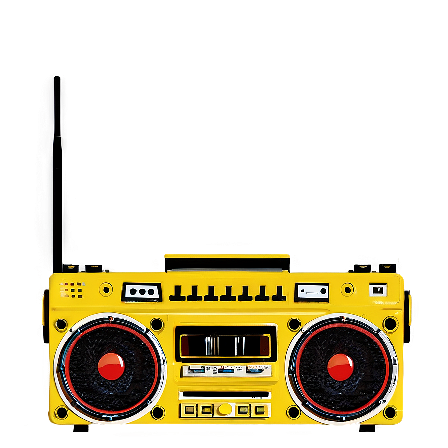 Funky Yellow Boombox Png Ojf PNG image