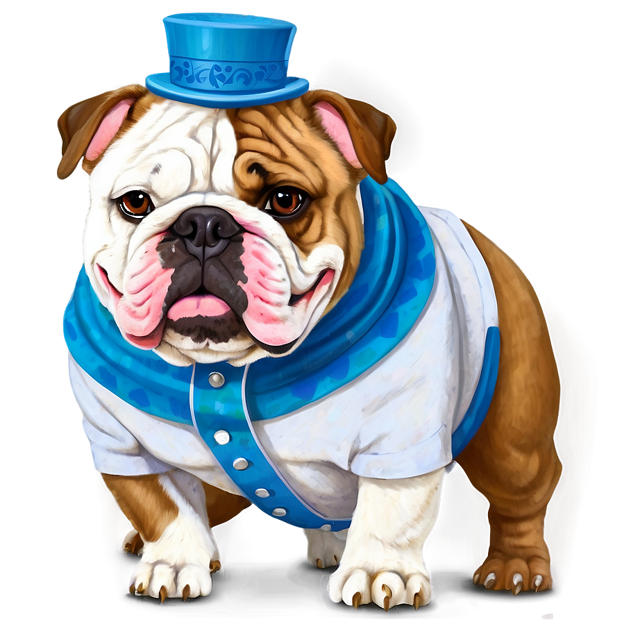 Funny Bulldogs Dressed Up Png Aom PNG image