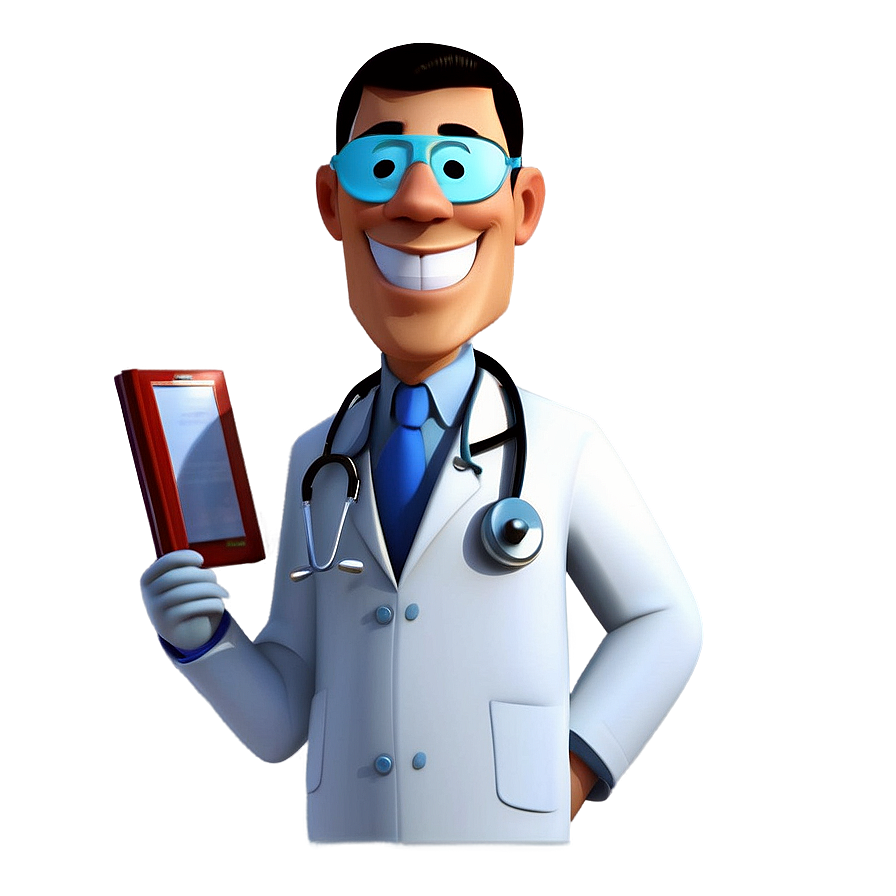 Funny Doctor Cartoon Character Png 06212024 PNG image