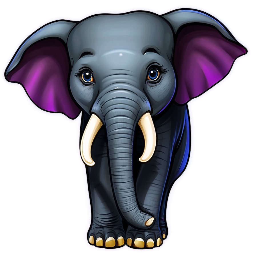 Funny Elephant Cartoon Png 06272024 PNG image