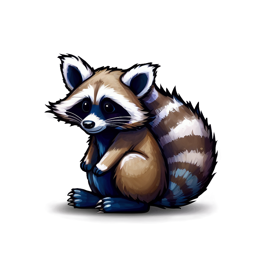 Funny Raccoon Drawing Png Xwy92 PNG image