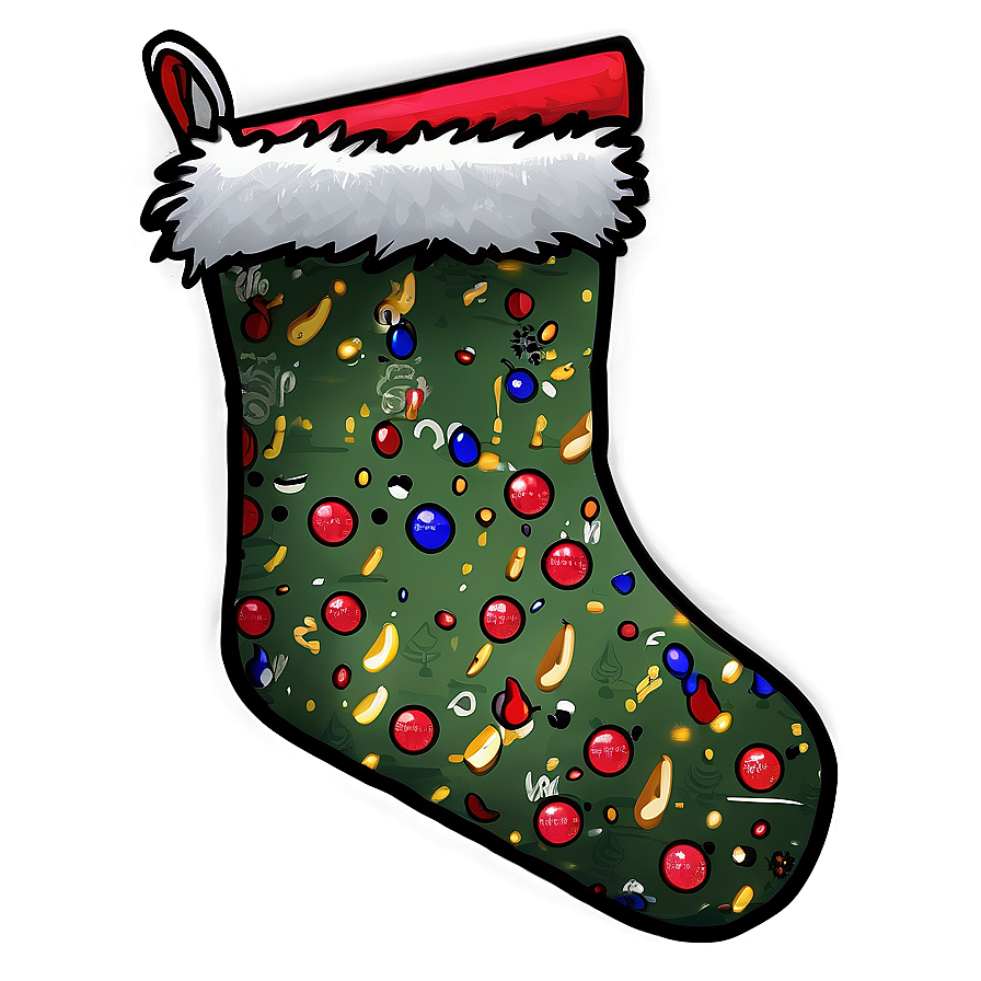 Furry Christmas Stocking Png 48 PNG image