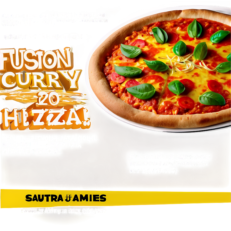 Fusion Curry Pizza Png 3 PNG image