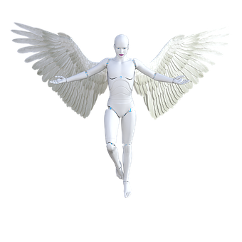 Futuristic Angel Mannequin PNG image