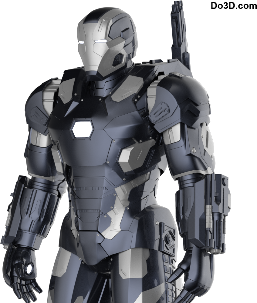 Futuristic Armored Suit Model PNG image