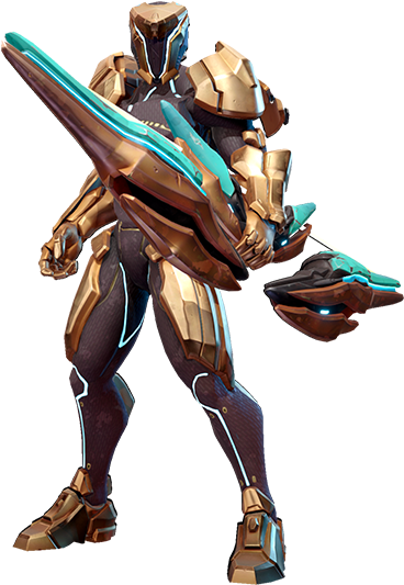 Futuristic Armored Warriorwith Energy Blade PNG image
