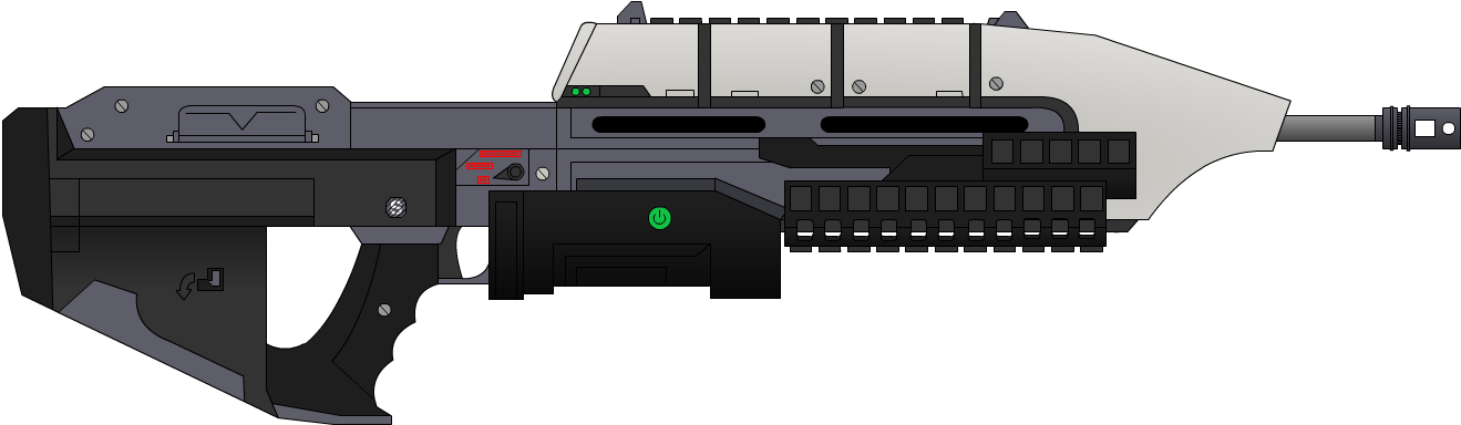 Futuristic Assault Rifle Design PNG image