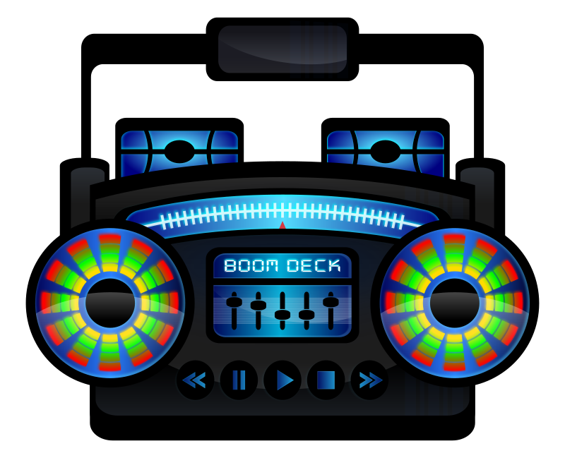 Futuristic Boombox Design PNG image