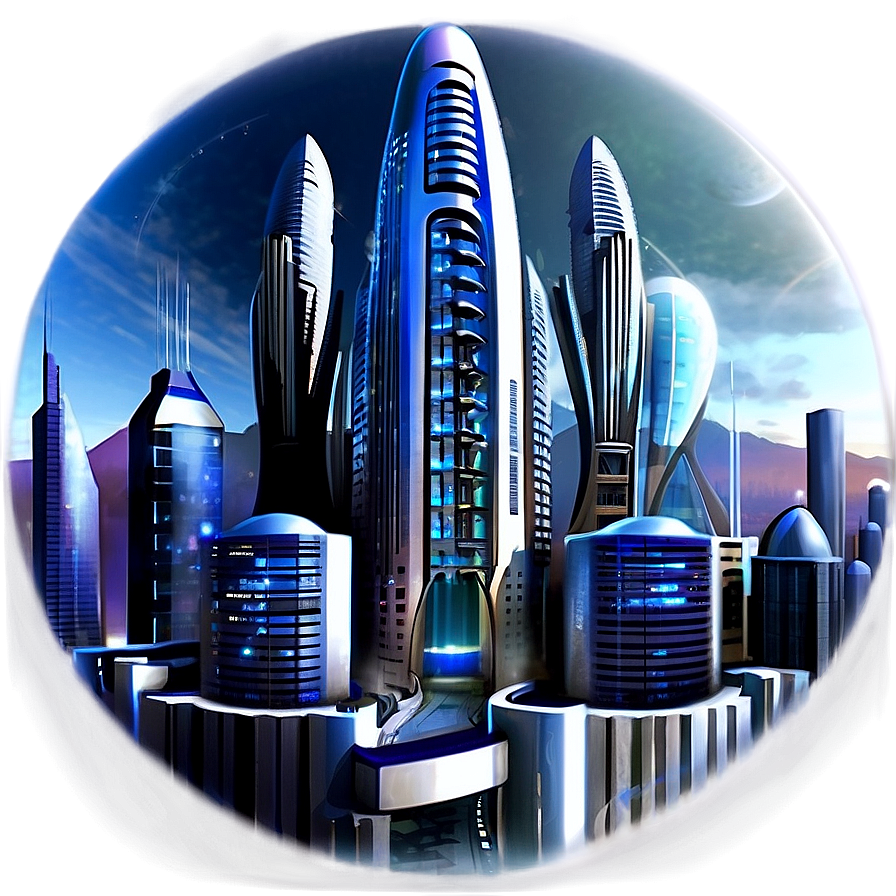 Futuristic City Concept Png 05032024 PNG image