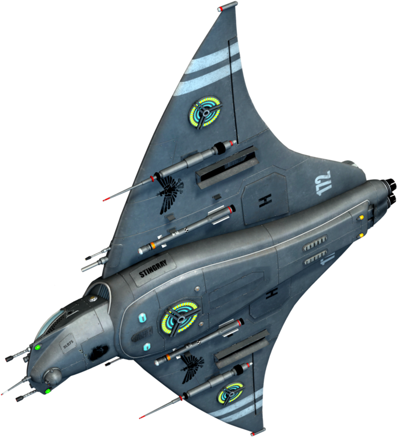 Futuristic Combat Jet Design PNG image